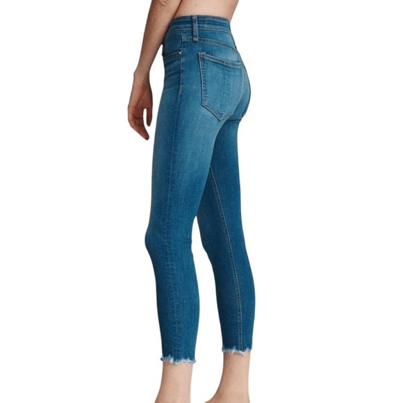 Women's Rag and Bone Cate Mid-Rise Anke Skinny Jeans Size 30 Blue Wash EUC - Picture 2 of 9